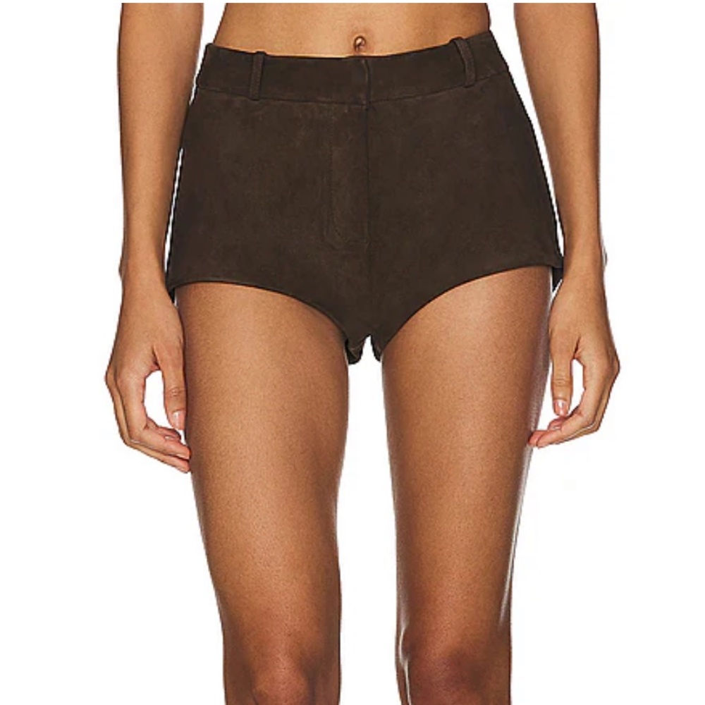Lamarque Annaise Suede Short in Chocolate